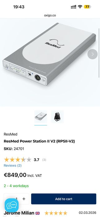 Resmed Power Station 2  DEFECTA pentru Resmed AirSense 10/11
