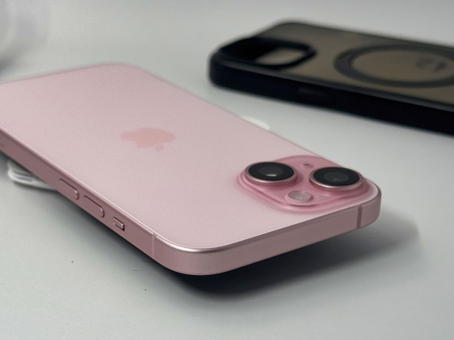 iPhone 15, 128GB, Pink, 100% батерия, КАТО НОВ, 2г. ГАРАНЦИЯ!