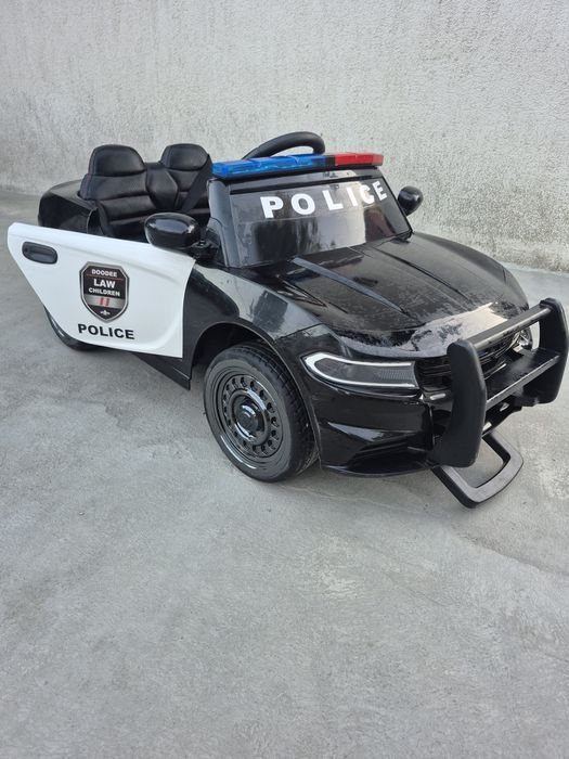 Mașină electrică de poliție pentru copii – 12V, două motoare, telecoma
