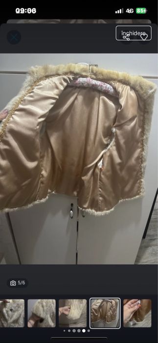 Haina  vesta blana naturala nurca L