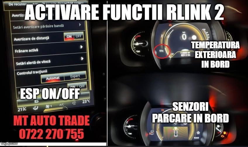 Upgrade EasyLink R Link 1 si 2 Renault - Android Auto Carplay, Harti