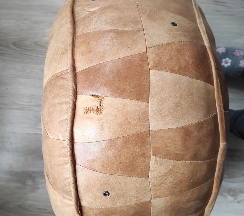 Кожен пуф,кожена табуретка