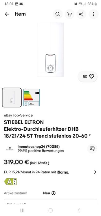 Vand instant Stiebel Eltron