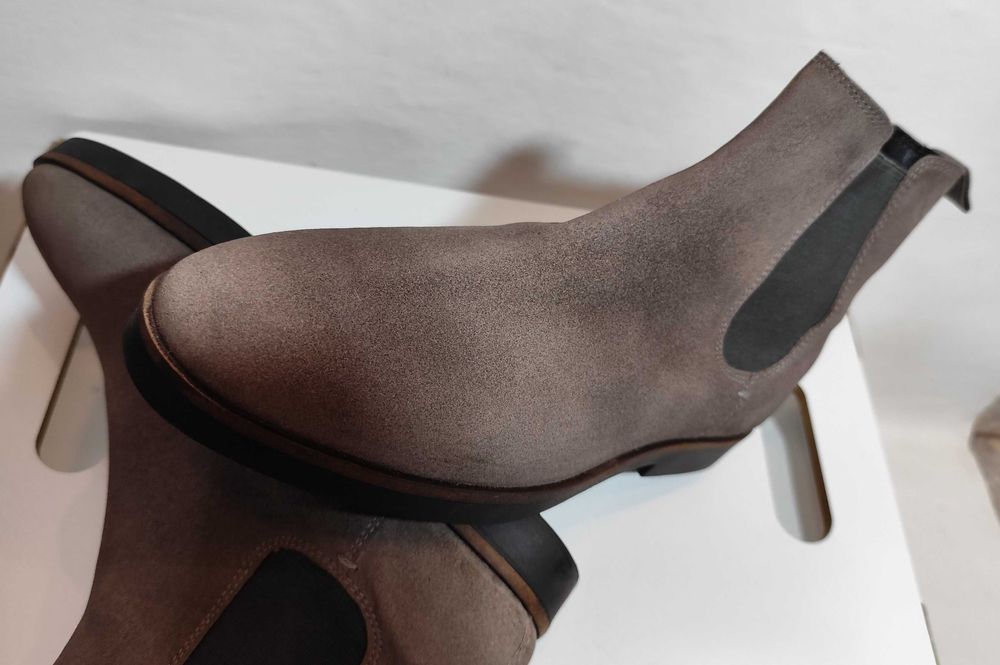 Ghete chelsea 40 40.5 plain toe ZIGN piele naturala moale