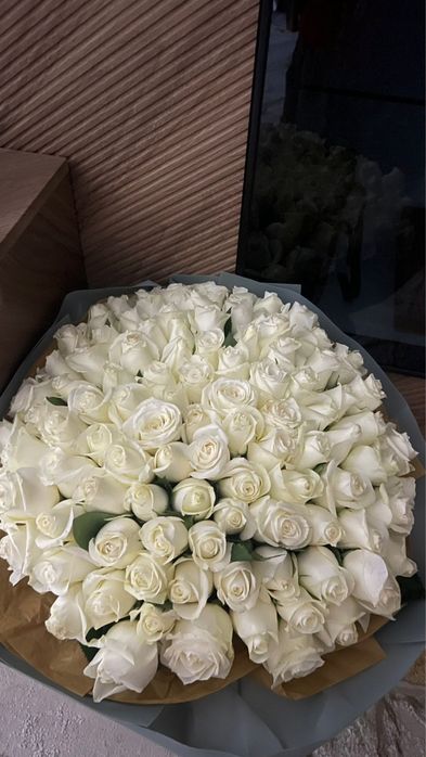 101 шт белые цветы