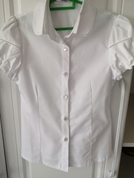 Школьная рубашка и лонгслив на девочку  на рост 122