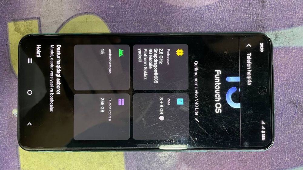 vivo V40 Lite karopka dakument bor