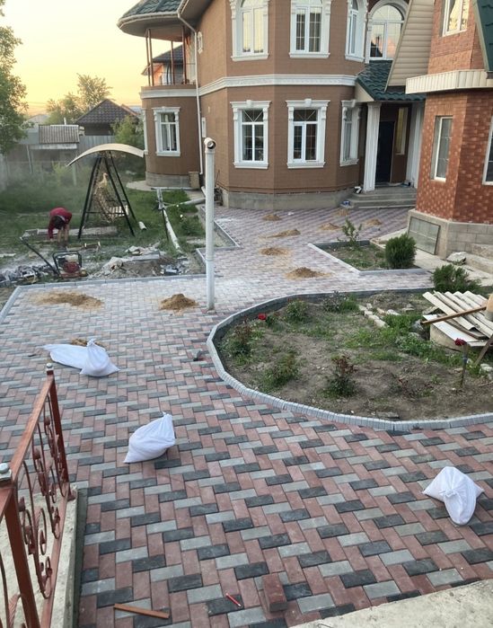 Укладка брусчатки