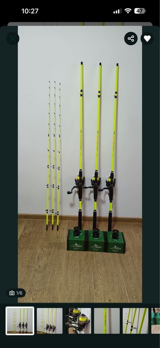 Vand 3 lansete feeder robinhan bolentino 3m + 3 mulinete