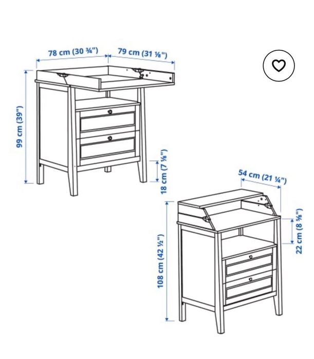 IKEA шкаф с повивалник SUNDVIK