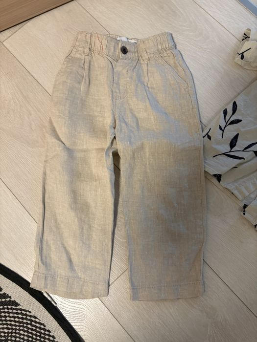 Set Zara din in: camasa / pantaloni lungi / scurti 4 ani