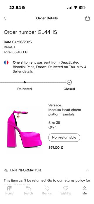 Sandale Versace marimea 38