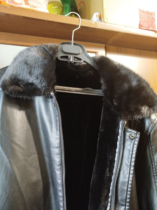 Кожаная куртка с мехом