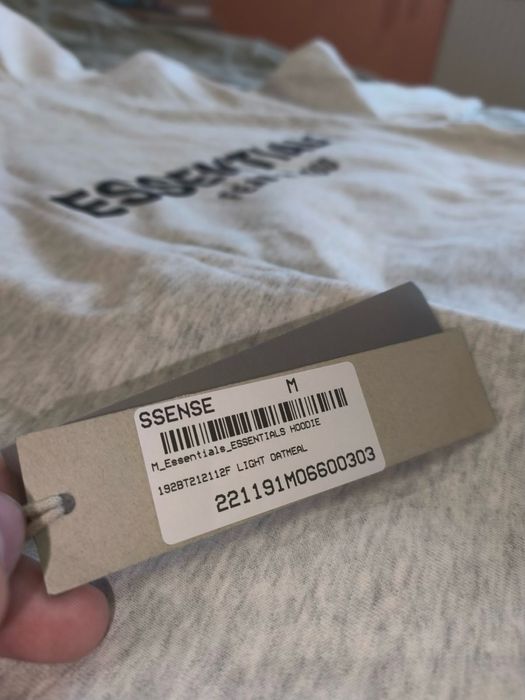 Essentials Fear of God Hoodie - Oatmeal Gray