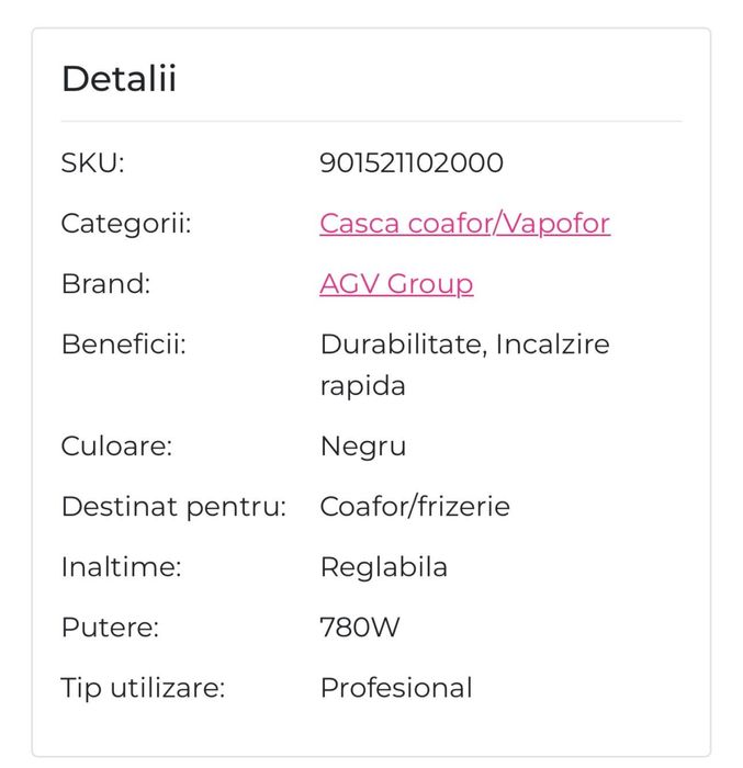 Casca pt par utilizata