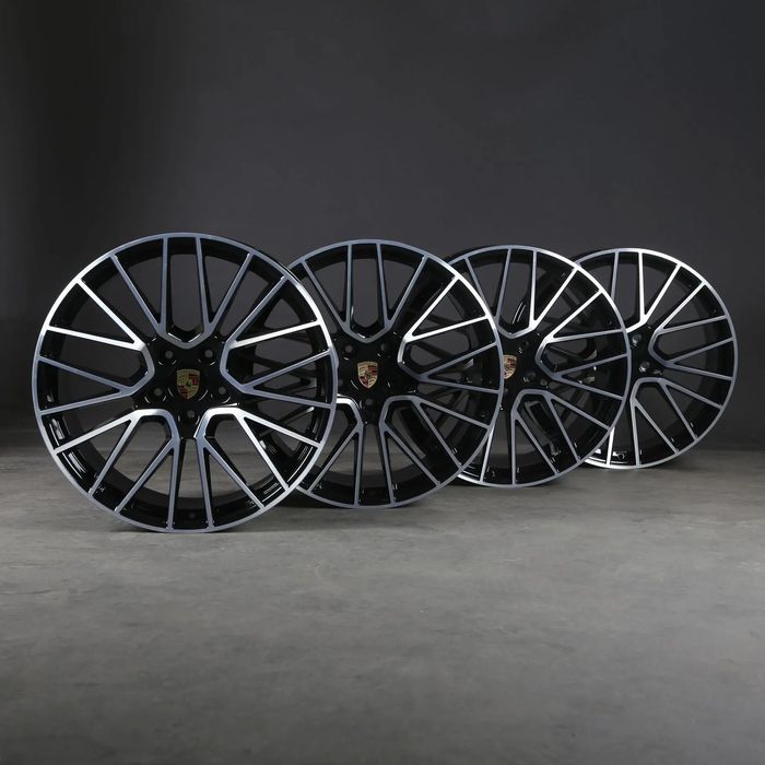 Jante Porsche 21 R21Panamera porsche cayenne negru lucios PORSCHE anvelope vara sau iarna incluse in pret jante in doua latimi
