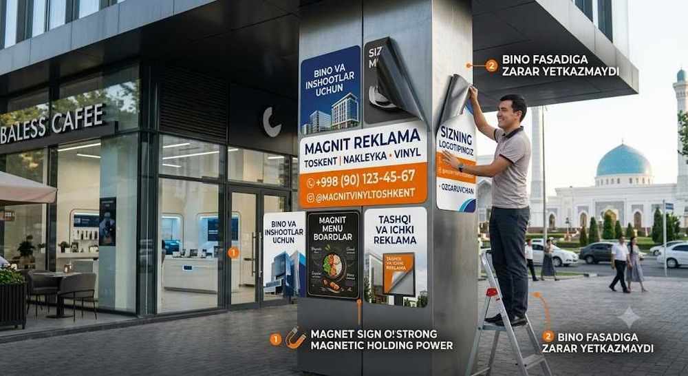 Magnit Reklama | Магнит Наклейка Логотип | Magnit logo | магнит стикер