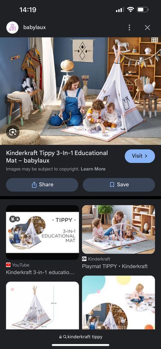 Образователна Гимнастика KinderKraft TIPPY, 3 В 1 0м до 5 години