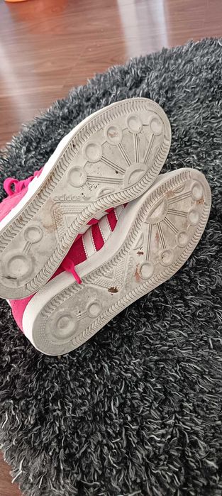 Дамски маратонки Adidas размер 37, естествена кожа велур в розов цвят