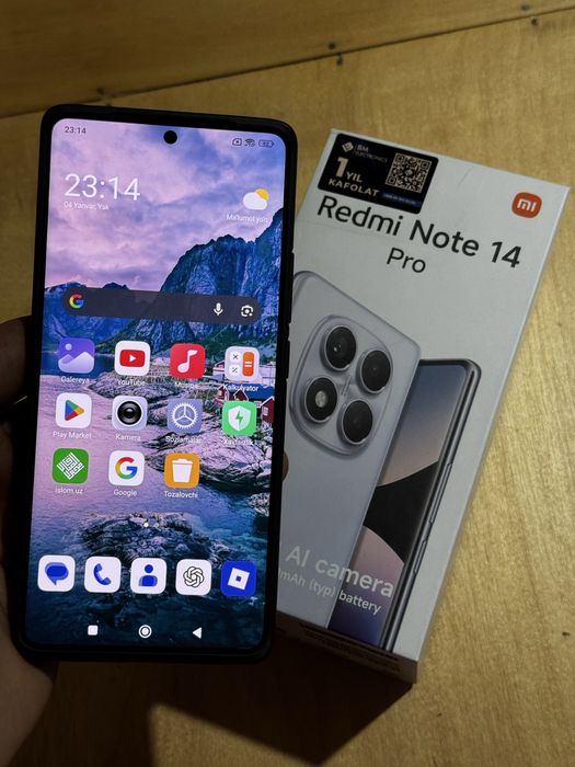 • Redmi Note 14 Pro 8/256GB — Ideal holat