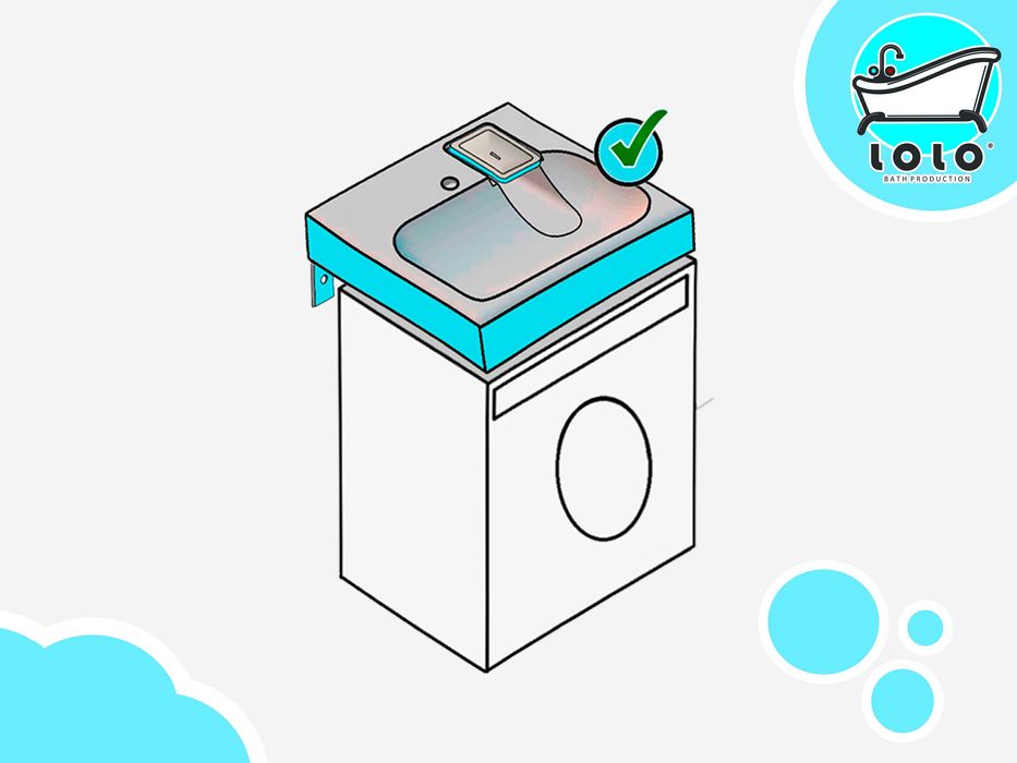 Раковина над стиральной машиной (W13Белая 60x60) - Акция !