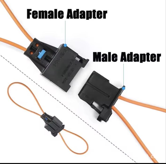 Set conector bypass fibra optica MOST (Mama+Tata) - BMW AUDI MERC VW
