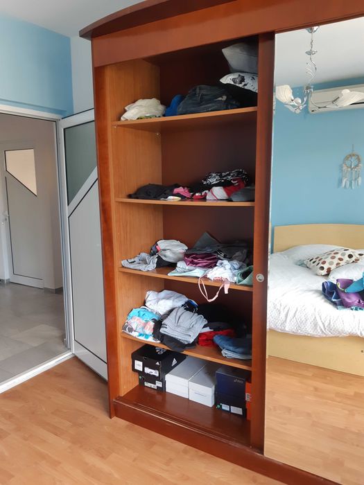 Поръчков Спален Комплект Легло Гардероб  Плъзгащи Врати Черешово Дърво