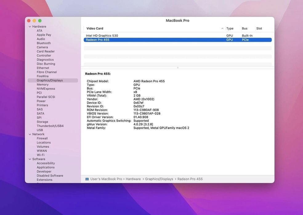 MacBook pro 16/512gb touch bar