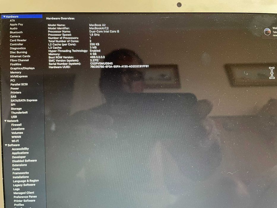 MacBook Air 13" A1466 – EMC 2925 – i5 / 4GB / 128GB – Stare 10/10