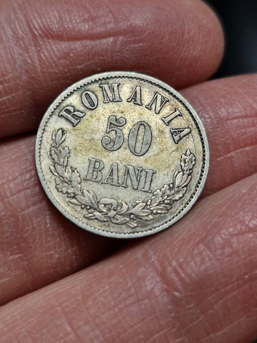50 Bani 1873 - aUNC (de colecție cu detalii și luciu parțial)