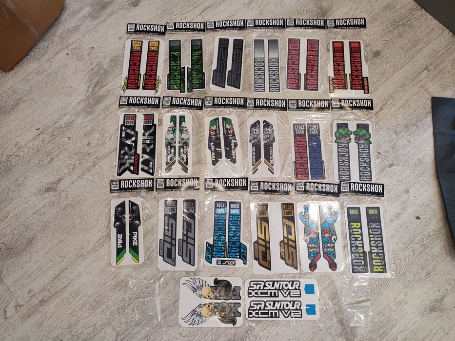 Стикери за вилка,шок,капли,рамка MTB DH Ebike Cube Giant Canyon и др.