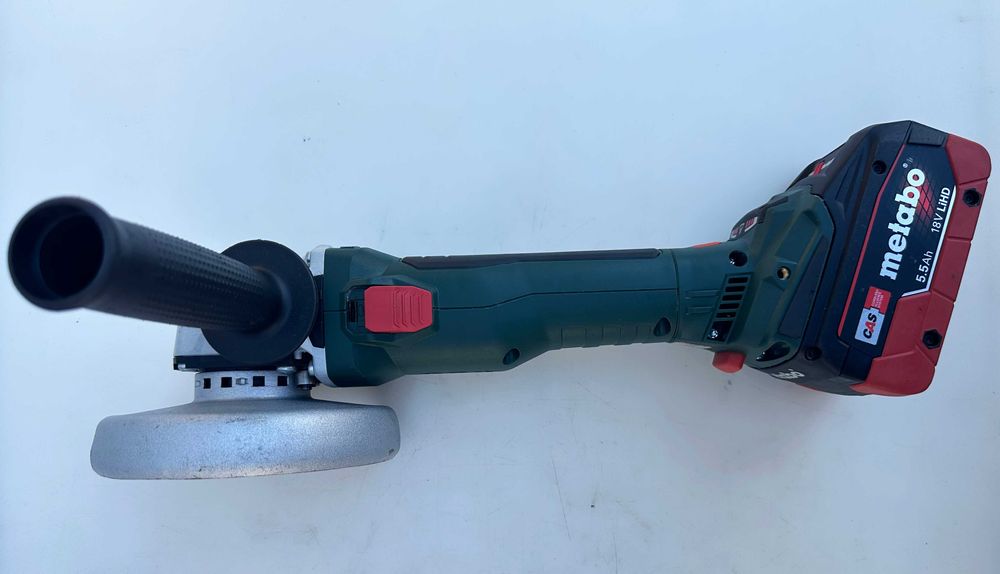 METABO W 18 LT BL 11-125 - Безчетков ъглошлайф 2x18V 5.5Ah като нов!
