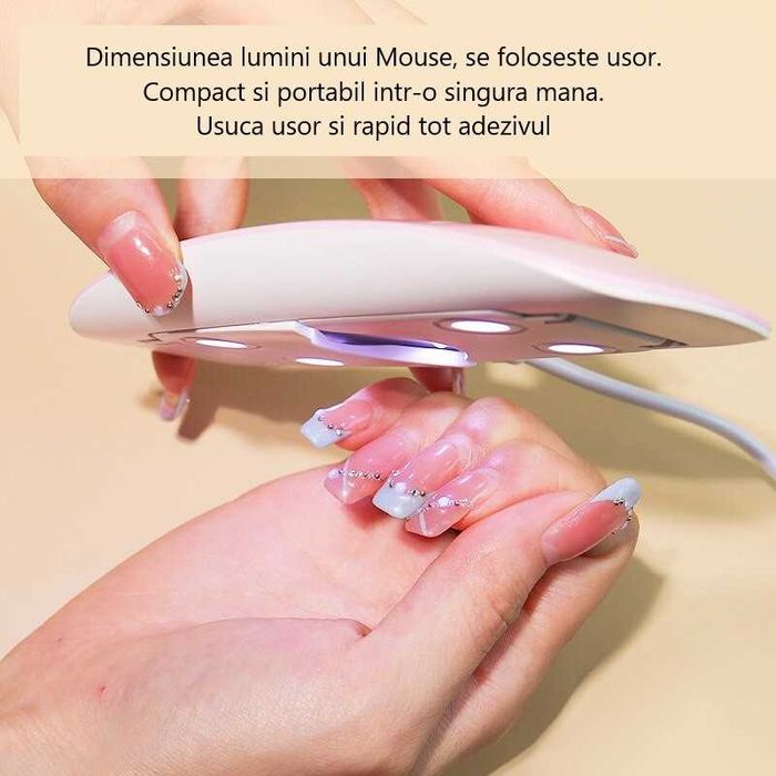 Lampa cu UV pentru uscare unghii, portabila  - Transport gratuit