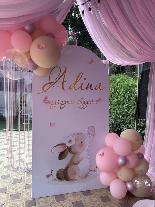 Фотозона баннер оформление шарами