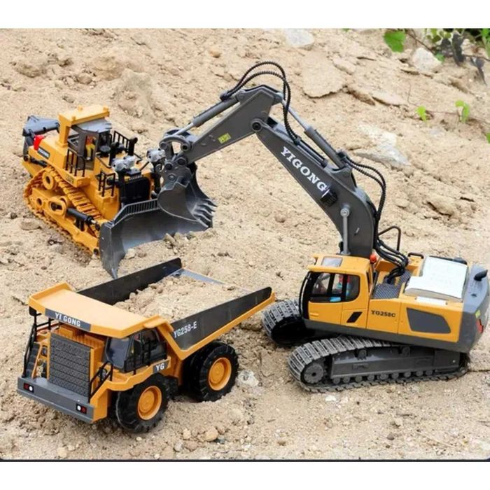 Играчка булдозер,багер,самосвал с управление,звуци и LEDсветлинии др.