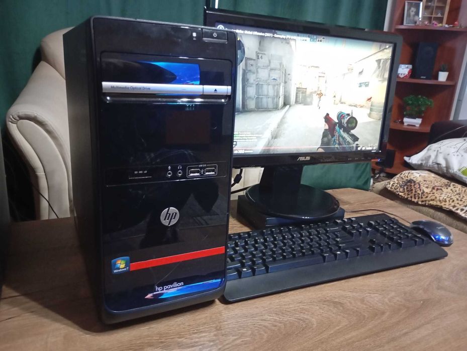 Pc Intel Dual Core 3,20 GHz + monitor Asus + tastatura si mouse