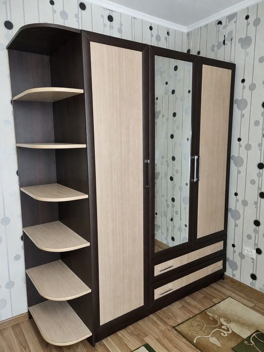ЛМдф Шкаф, двухярусная кровать, столь