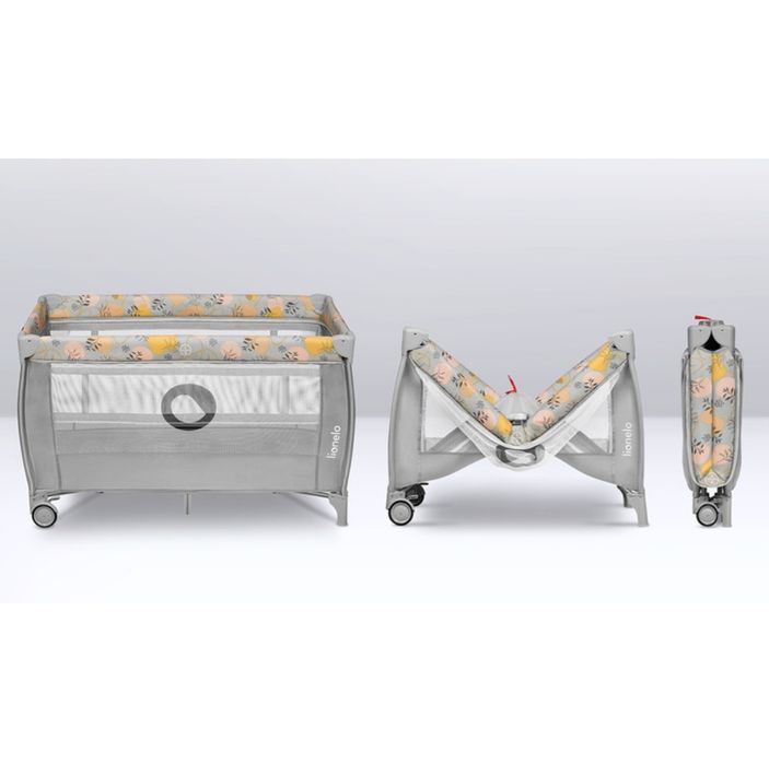 Patut pliant Lionelo și saltea cocos