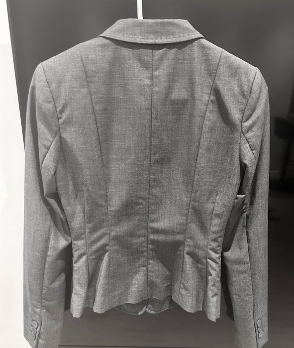 Сив костюм от сако и рокля H&M