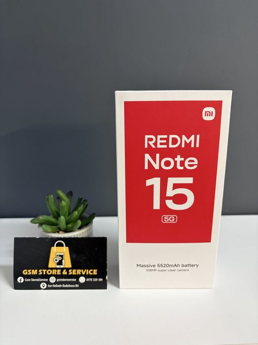 Redmi Note 15 5G 256Gb Nou Sigilat 2 Ani Garantie Gsm Store&Service