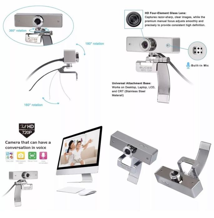 Gucee HD91 Дигитална Цифрова Уеб Камера 1080P Лаптоп