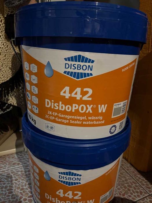 Vopsea epoxidică pentru pardoseli de garaje 10kg DisboPOX W 442 2K-EP-Garagensiegel