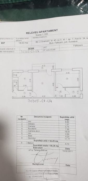 Apartament de vantare