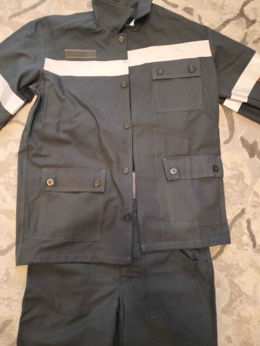Костюм ХБ плотный спецодежда и ботинки