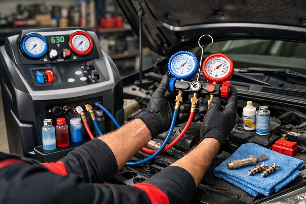 Заправка автокондиционера фреоном R134,возможно на выезд