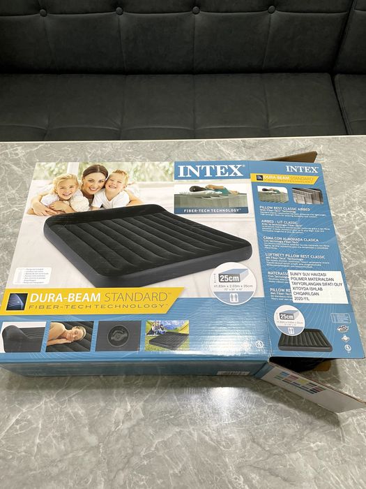Надувной матрас Intex Dura-Beam + электрический насос