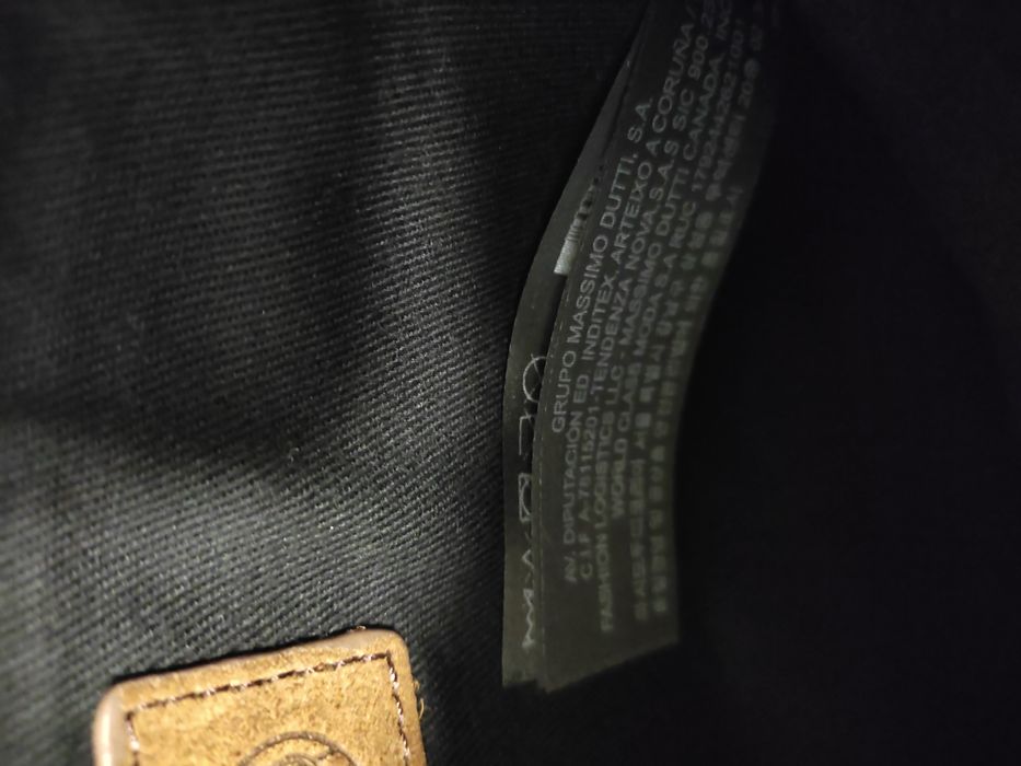 Велурена чанта Massimo Dutti