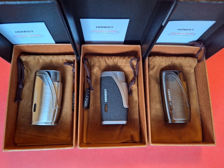 Запалка за пури с двоен джет Honest (Три цвята)