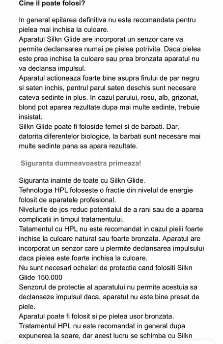 Aparat epilare definitiva Silk’n Glide