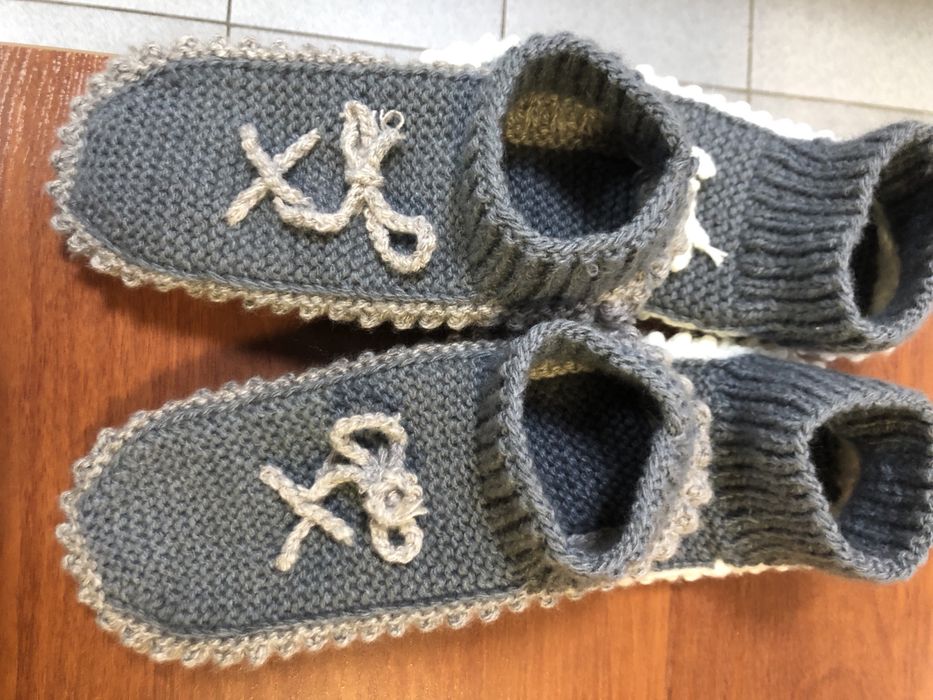 Тапочки вязанные мужские